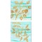 Gold Moment of Nature on Teal by Michael Marcon 14" x 14" Canvas Wall Art (Set of 2)
